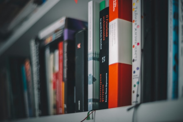 Books on a bookshelf