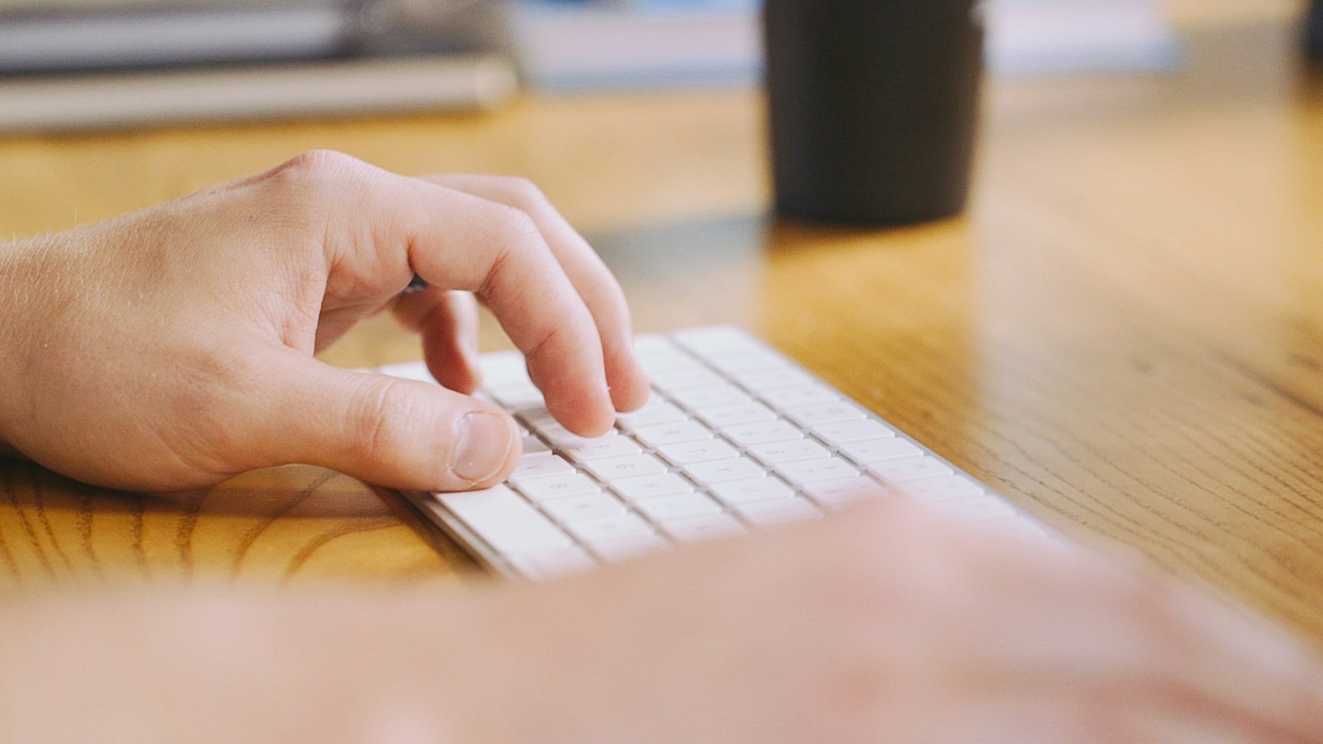 Clicking on a keyboard